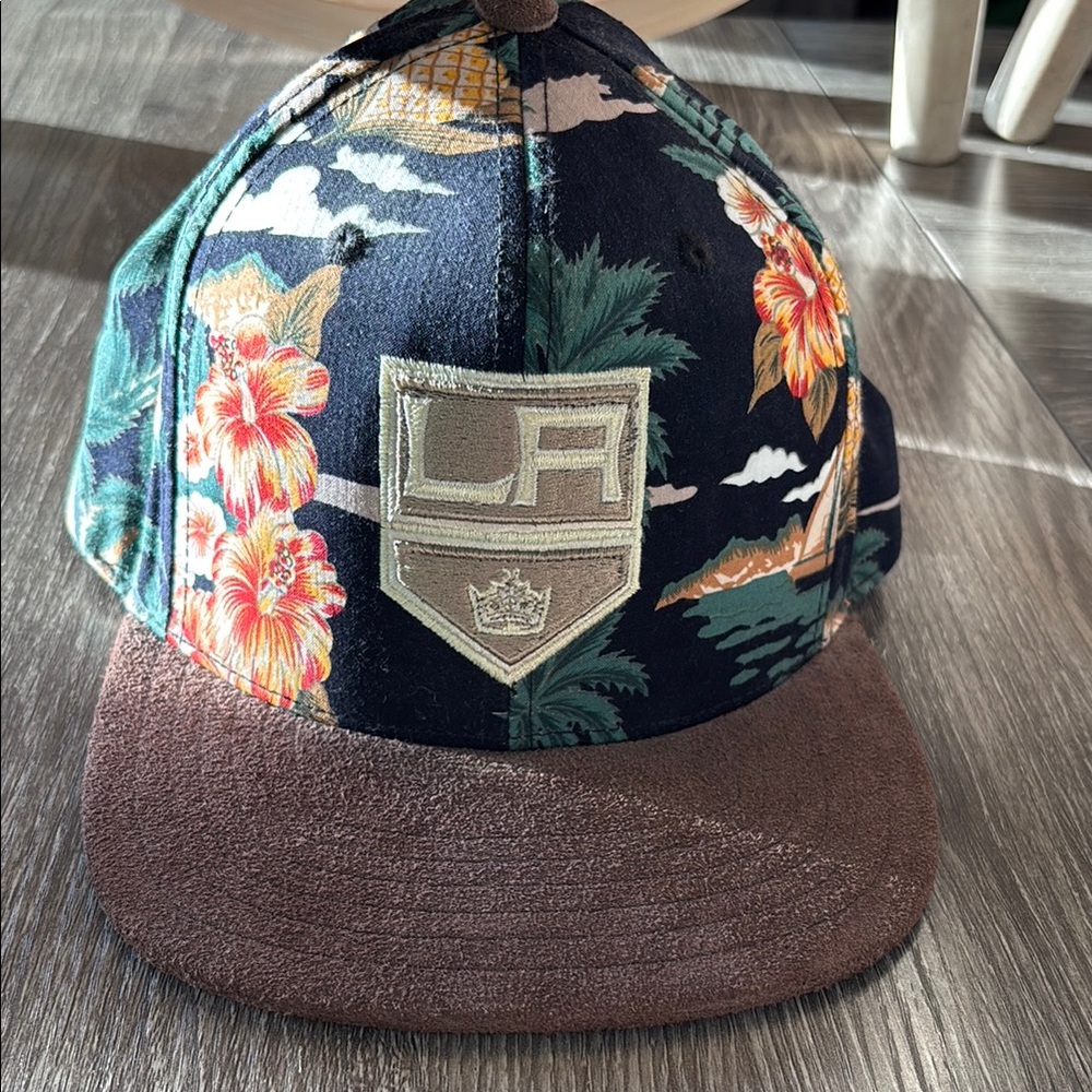 American Needle Los Angeles Kings NHL Floral Pattern Hat - Black and Brown